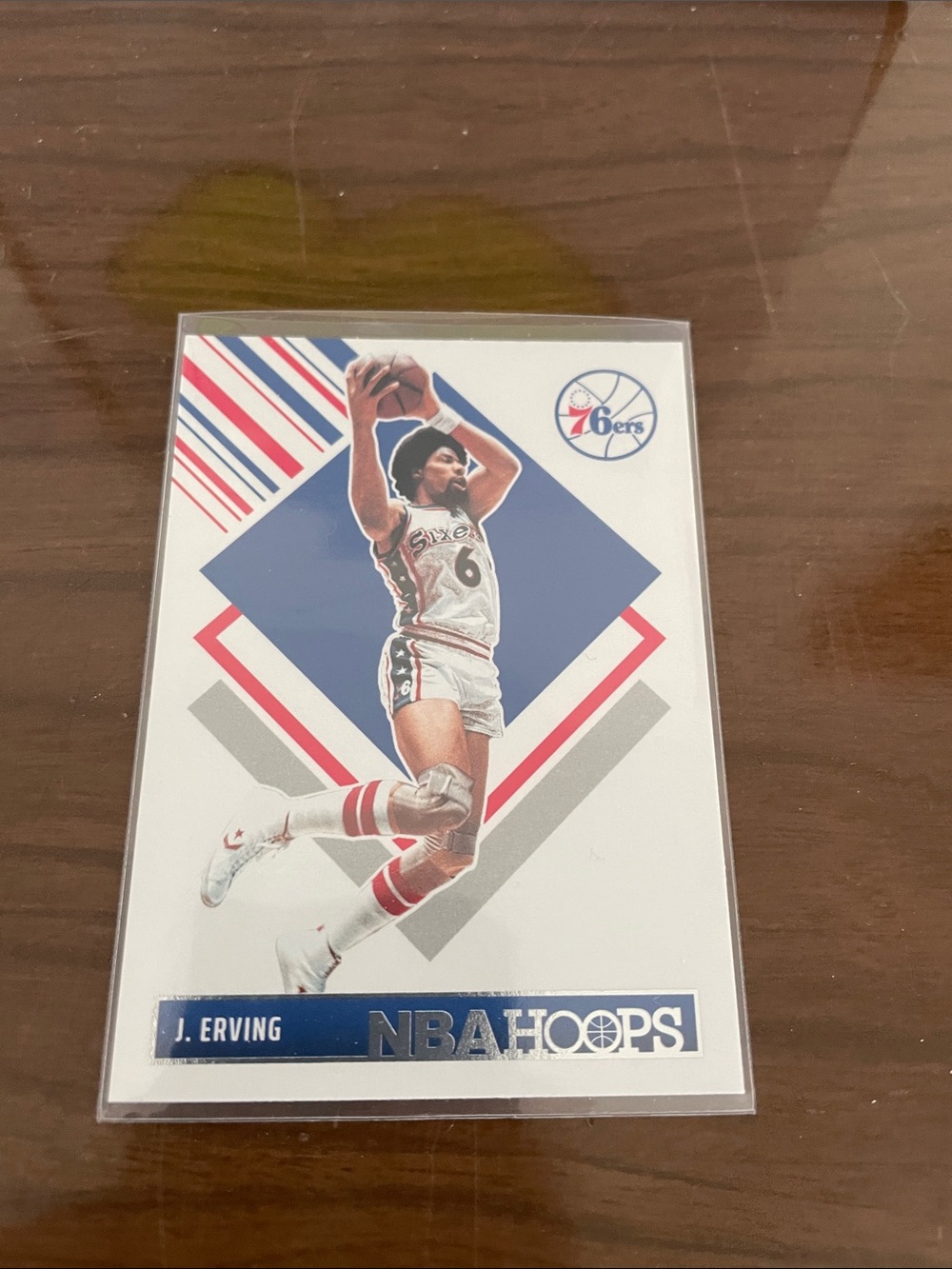 Panini White Blue Red J. Erving NBA Hoops Collector Card